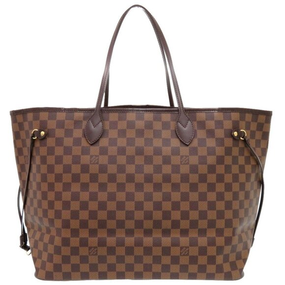 LOUIS VUITTON Neverfull GM Damier Ebene N51106 Tote Bag Brown Coated Canvas - Picture 3 of 10